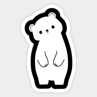 Cute Polar Bear Comic Sticker